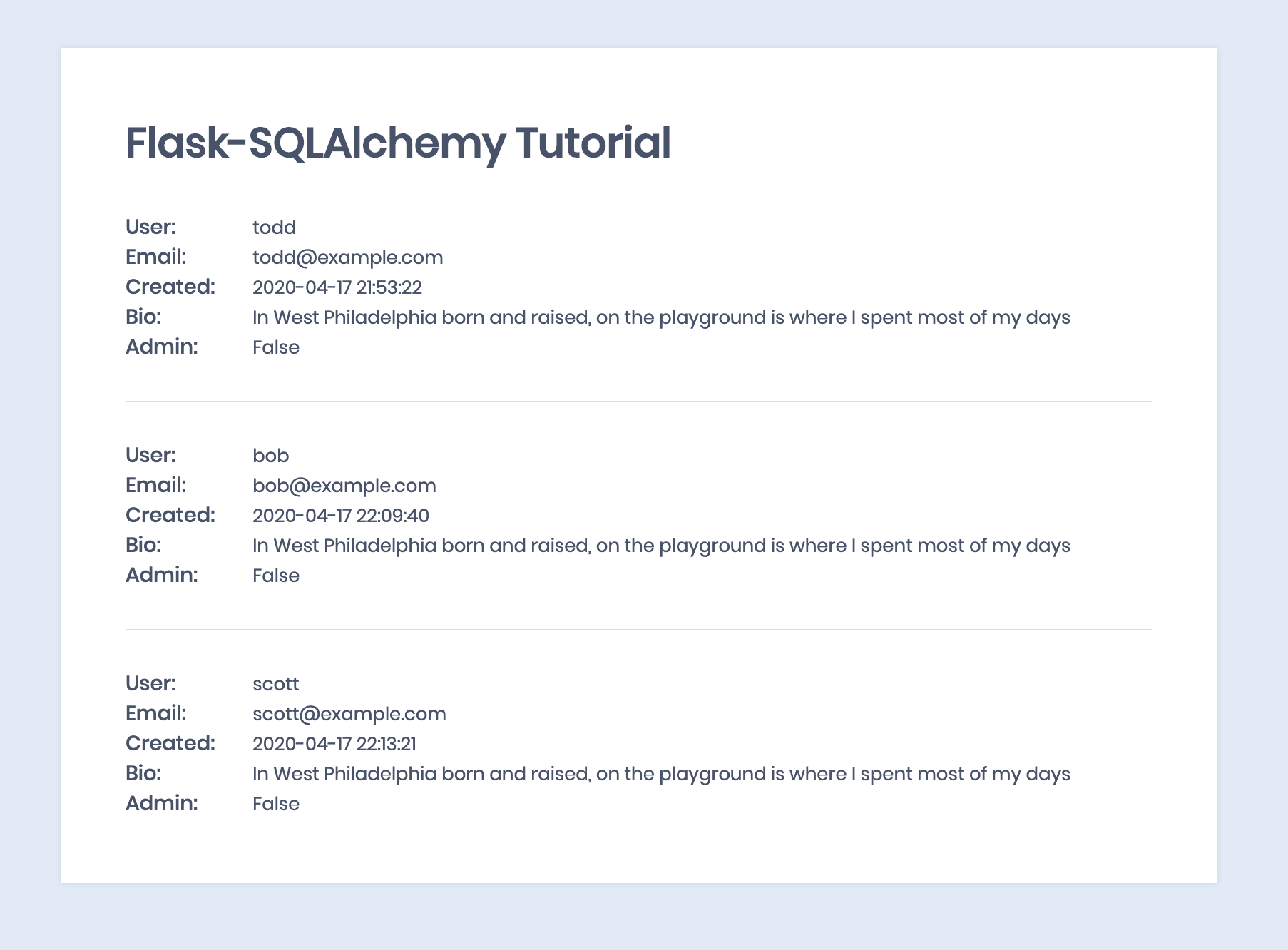 Sqlalchemy mysql. Flask SQLALCHEMY. Flask example. Flask примеры сайтов. Flask Table примеры.