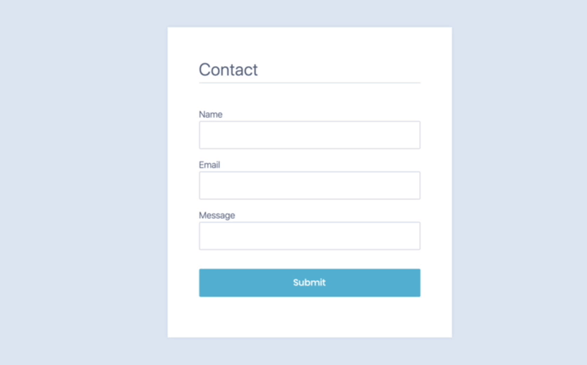 Submitting an invalid form